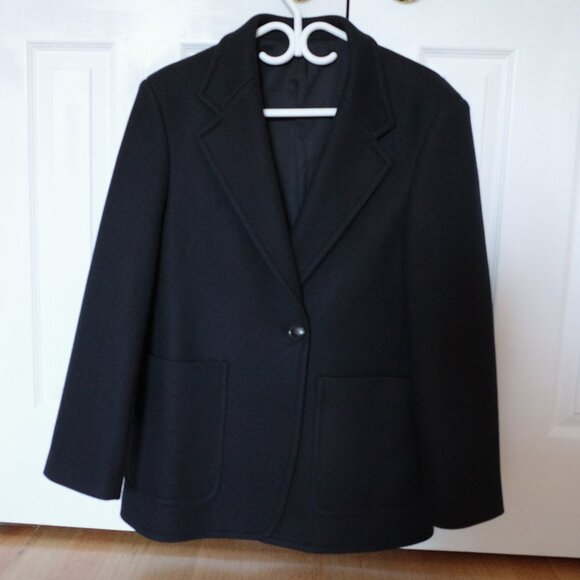 Uniqlo U Wool-Blend Blazer Jacket (Black, S) - Picture 3 of 8